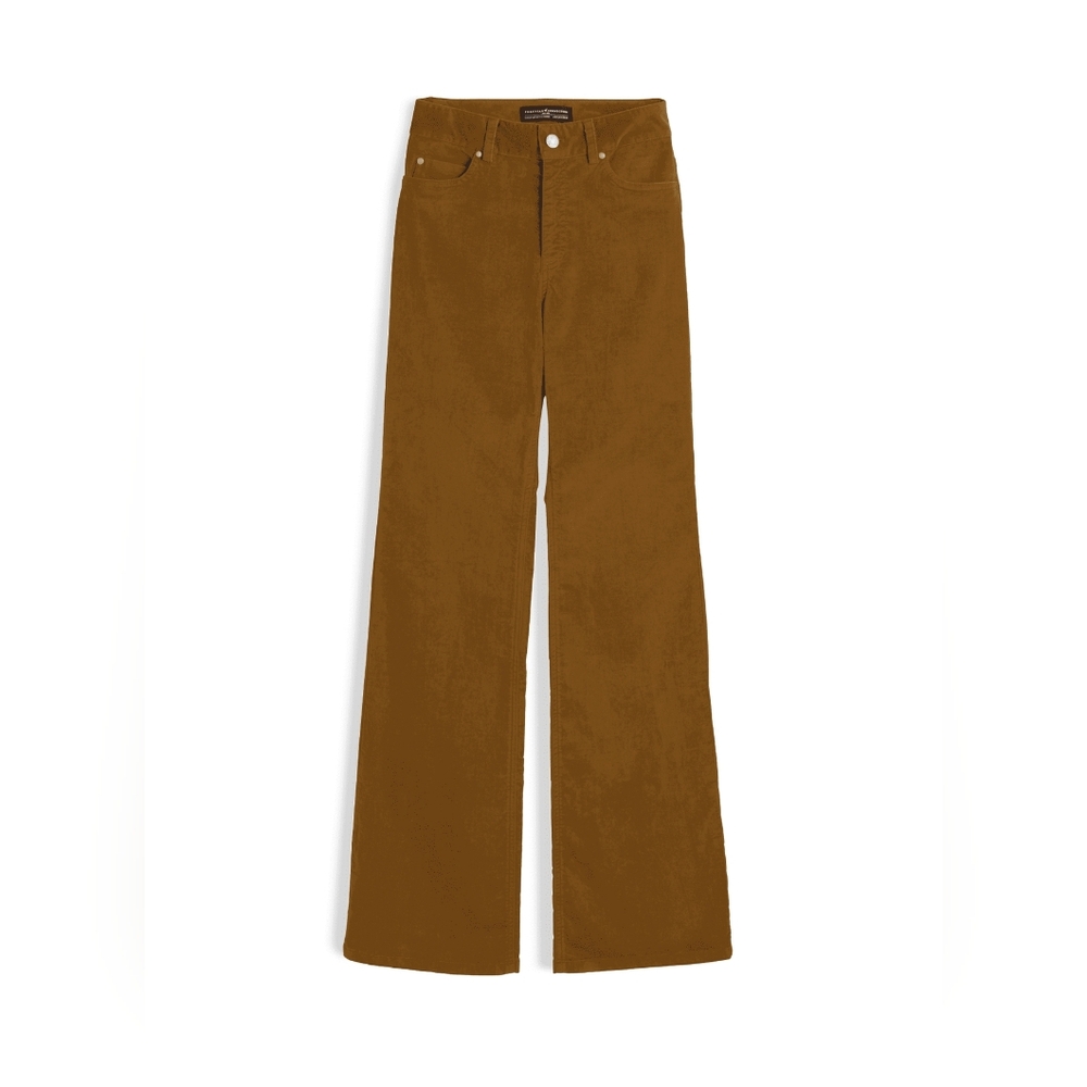 Peruvian Connection Velvetine Toffee Straight Leg Cut Pants Size 4 - Picture 2 of 11